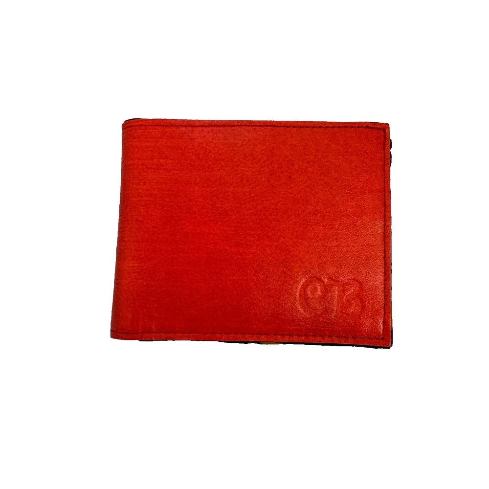 Caribelle Batik Retired Hand Crafted Pineapple Fabric Passport Wallet Red